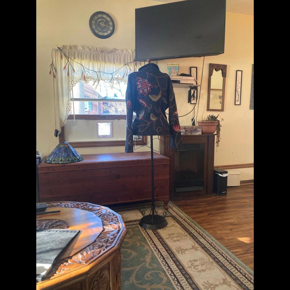 Gorgeous Embroidered Button Up Sweater Colorful - image 4